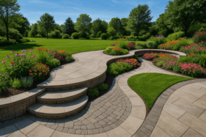 Creative Patio design shapes and layout 